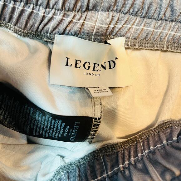 Legend London Track Suit Pants Bottoms Pant Checker Print Stripe - M - Picture 7 of 8